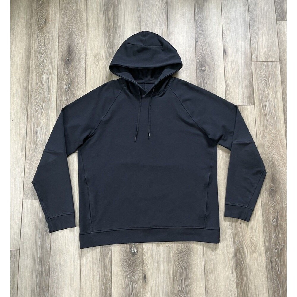 Lululemon Black City Sweat Pullover Hoodie Sweatshirt Mens Sz XL Thermo